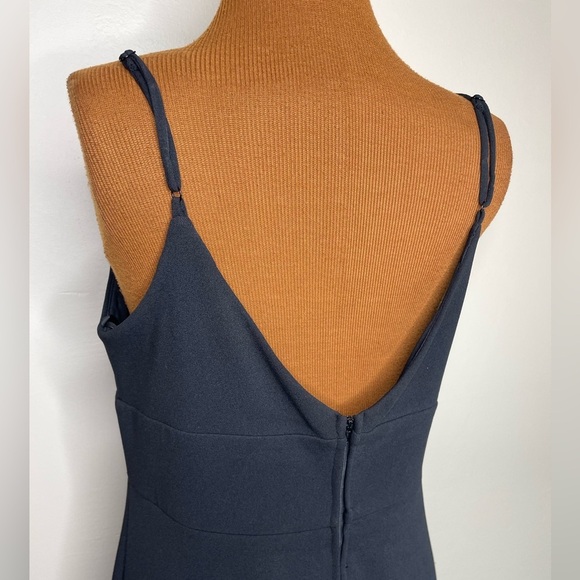 B Darlin Black Slitted Spaghetti Strap Sweetheart Full-Length Gown 13/14 - Picture 6 of 12